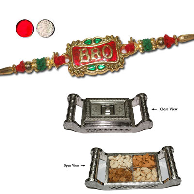 "Rakhi - FR- 8220 A (Single Rakhi),  Manali Dry Fruit Box -Code DFB8000 - Click here to View more details about this Product